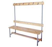 Скамейка для раздевалки с вешалкой 2000 мм сиденье из дерева Скамейка для раздевалки с вешалкой 2000 мм сиденье из дерева