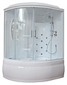 Royal Bath RB150ALP-T-R 150х100х225 см, прозрачное, белый профиль, правая