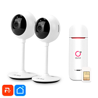 Комплект видеонаблюдения 4G Ps-Link KIT-TC102-4G   1Мп   2 камеры