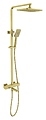 TIMO Tetra-Thermo SX-0169/17 с верхней душевой лейкой "Тропический дождь", золото матовое