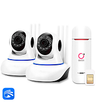 Комплект видеонаблюдения 4G Ps-Link KIT-G90B2-4G   1Мп   2 камеры