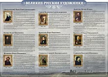 Стенд резной  Великие русские художники, арт. ШК-0918