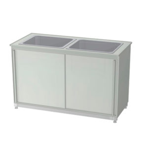 Мойка лабораторная ПП.МЛ2П.130.60.90 с корпусом и двумя раковинами из полипропилена Мойка лабораторная ПП.МЛ2П.130.60.90 с корпусом и двумя раковинами из полипропилена