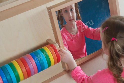 Тактильно-развивающая Панель детская Выпуклое Зеркало Тактильно-развивающая Панель детская Выпуклое Зеркало