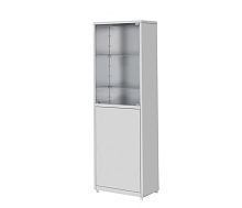 Шкаф металлический медицинский двухсекционный, одностворчатый