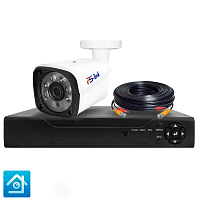Комплект видеонаблюдения AHD 2Мп Ps-Link KIT-C201HD 1 камера Комплект видеонаблюдения AHD 2Мп Ps-Link KIT-C201HD 1 камера