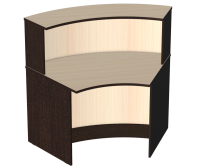 Модульная стойка администратора-ресепшн угловая 1300х796х1200 мм Модульная стойка администратора-ресепшн угловая 1300х796х1200 мм