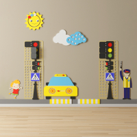 Игровая настенная панель по ПДД Игровая настенная панель по ПДД