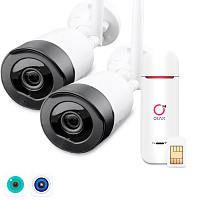 Комплект видеонаблюдения 4G Ps-Link KIT-XMG302-4G 3Мп 2 камеры Комплект видеонаблюдения 4G Ps-Link KIT-XMG302-4G 3Мп 2 камеры