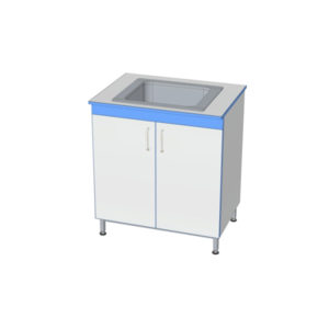 Мойка лабораторная с глухими дверцами и чашей из полипропилена СТ.МЛП.80.60.90 Мойка лабораторная с глухими дверцами и чашей из полипропилена СТ.МЛП.80.60.90