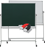 Доска магнитно-комбинированная поворотная мобильная, 100х150 см