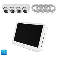 Комплект видеонаблюдения IP Ps-Link KIT-A204IP-POE-LCD 2Мп 4 камеры монитор Комплект видеонаблюдения IP Ps-Link KIT-A204IP-POE-LCD 2Мп 4 камеры монитор