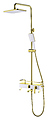 LEMARK Mista LM6462WG с верхней душевой лейкой "Тропический дождь", поворотный излив, белый/золото LEMARK Mista LM6462WG с верхней душевой лейкой "Тропический дождь", поворотный излив, белый/золото
