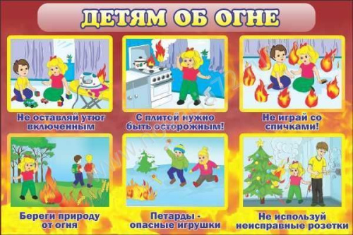 Стенд Детям об огне, 1,2х0,8 м