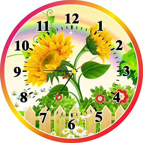 Часы с механизмом Группа Подсолнушки, арт. ДС-08140 Часы с механизмом Группа Подсолнушки, арт. ДС-08140