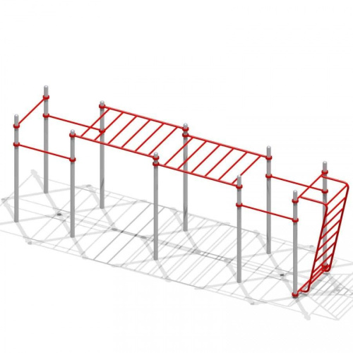 Комплекс спортивный №7 (рукоход двойной, 5 турников и шведская стенка-турник)