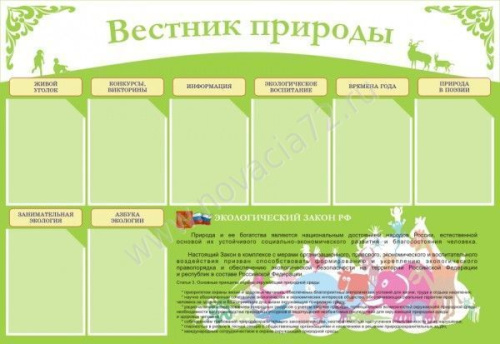 Стенд Вестник природы ,1,45х1,0 м