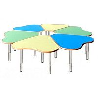 Комплект из 6 детских столов Ромашка (d 1400 мм)