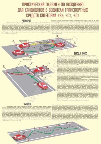 Стенд Практический экзамен по вождению, 0,7х1м