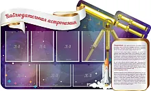 Стенд Наблюдательная астрономия , резной, арт. ШК-2207