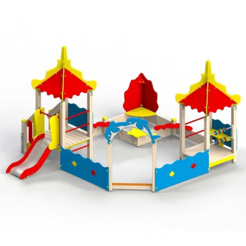 Песочный дворик Коралл (с горкой) Песочный дворик Коралл (с горкой)