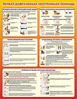 Стенд Первая доврачебная неотложная помощь, арт. ШК-16114