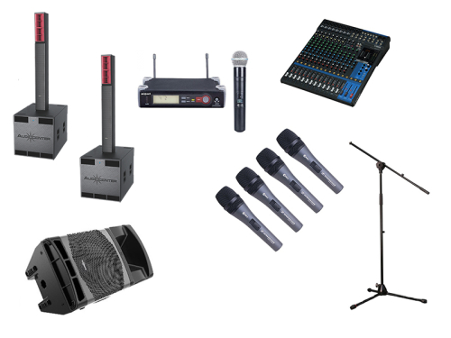 Комплект акустической системы (зал до 150-200 человек) Комплект акустической системы (зал до 150-200 человек)