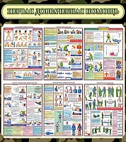 Стенд Первая доврачебная помощь 0.8x0.9, арт. ШК-1642