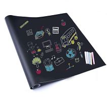 Магнитно-меловые обои на самоклеящейся основе, 1200х1500 мм, цвет черный