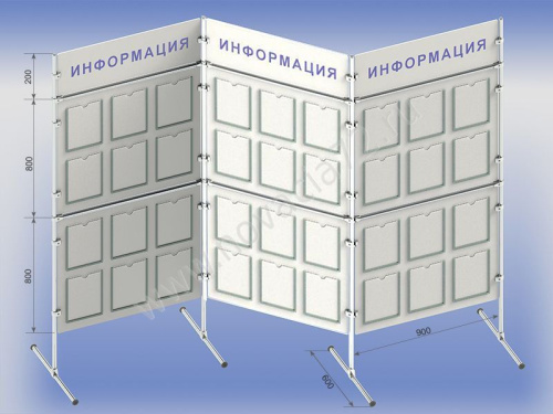 Стенд мобильный поворотный 3-секционный (2100-2850 мм)