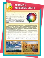 Стенд Теплые и холодные цвета , резной, арт. ШК-0953