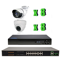 Комплект видеонаблюдения IP Ps-Link KIT-B216IP-POE 2Мп 16 камер питание POE Комплект видеонаблюдения IP Ps-Link KIT-B216IP-POE 2Мп 16 камер питание POE