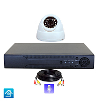 Комплект видеонаблюдения AHD 5Мп Ps-Link KIT-A501HDM 1 камера запись звука Комплект видеонаблюдения AHD 5Мп Ps-Link KIT-A501HDM 1 камера запись звука