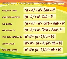 Стенд Формулы сокращенного умножения, арт. ШК-1334