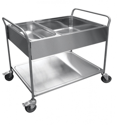 Тележка для сбора посуды Abat ТС-100 вся нерж. Тележка для сбора посуды Abat ТС-100 вся нерж.